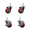 Service Caster 3 Inch Red Polyurethane Wheel Swivel 34 Inch Threaded Stem Caster Set 2 Brakes SCC SCC-TS20S314-PPUB-RED-34212-2-TLB-2 - alternate 1